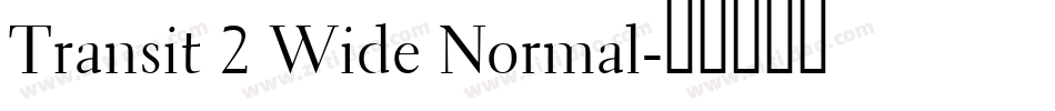 Transit 2 Wide Normal字体转换